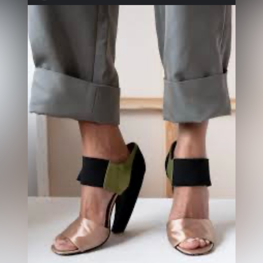 PRADA TRICOLOR SATIN ANKLE WRAP SANDAL